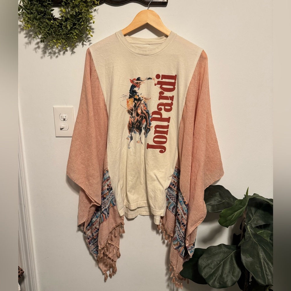 Custom Jon Pardi Concert Tee with Kimono Batwing Sleeves